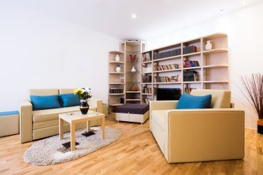 Modern oturma odası.