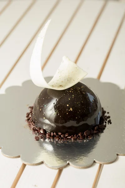 Десерт из темного шоколада и кофе — стоковое фото