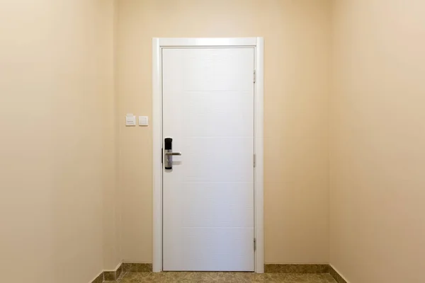 Hotel room entrance door