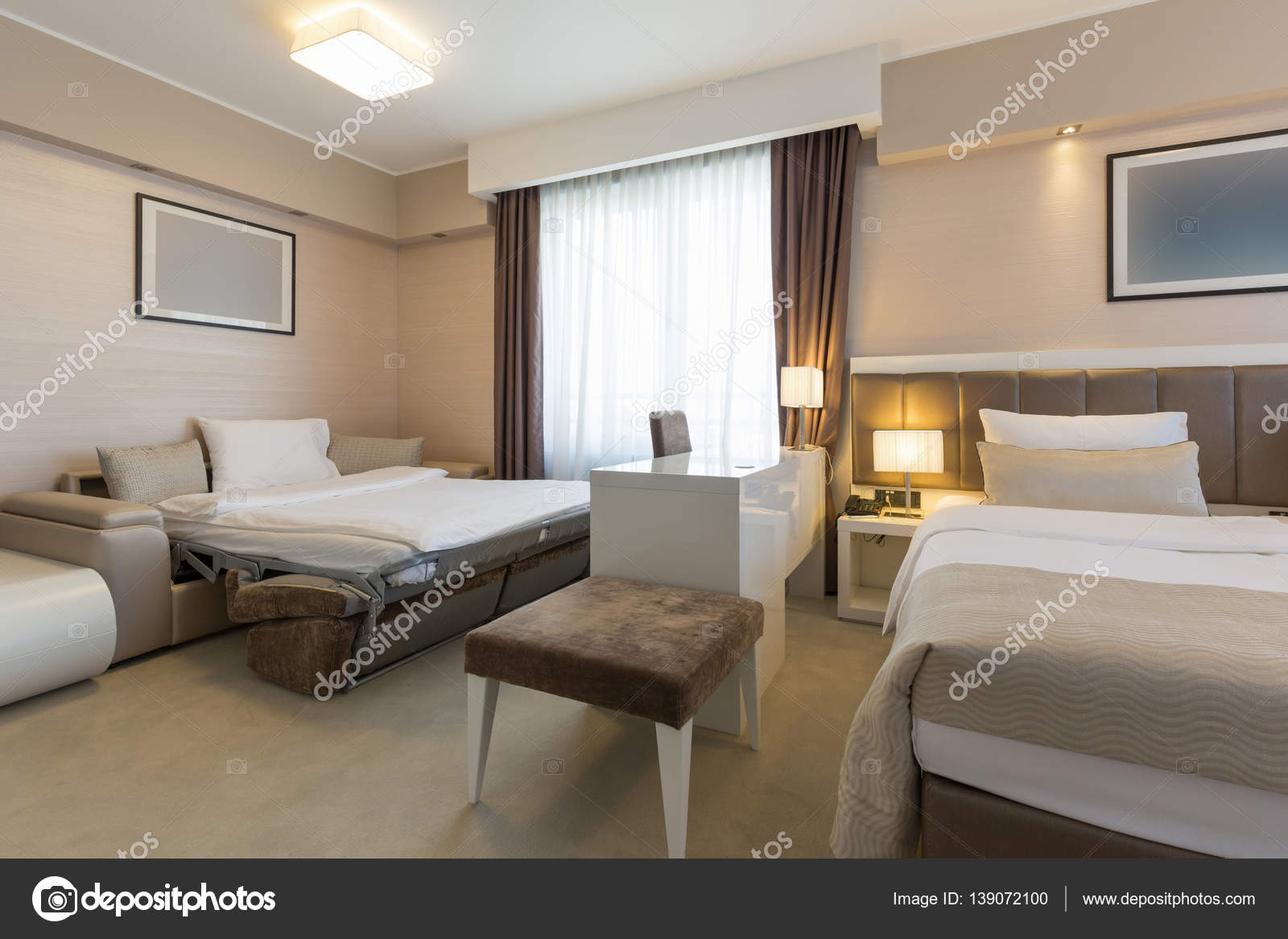 Innenministerium ein neues Hotel-Schlafzimmer — Stockfoto © rilueda ... Innenministerium ein neues Hotel-Schlafzimmer — Stockfoto © rilueda ...