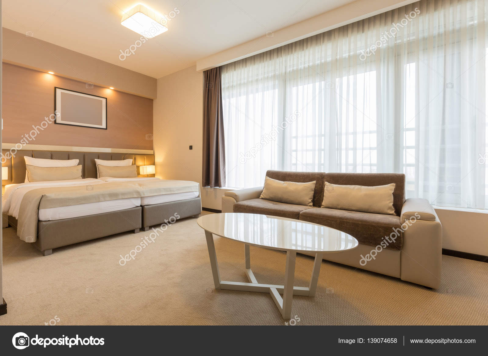 Modern Spacious Hotel Room Stock Photo C Rilueda 139074658