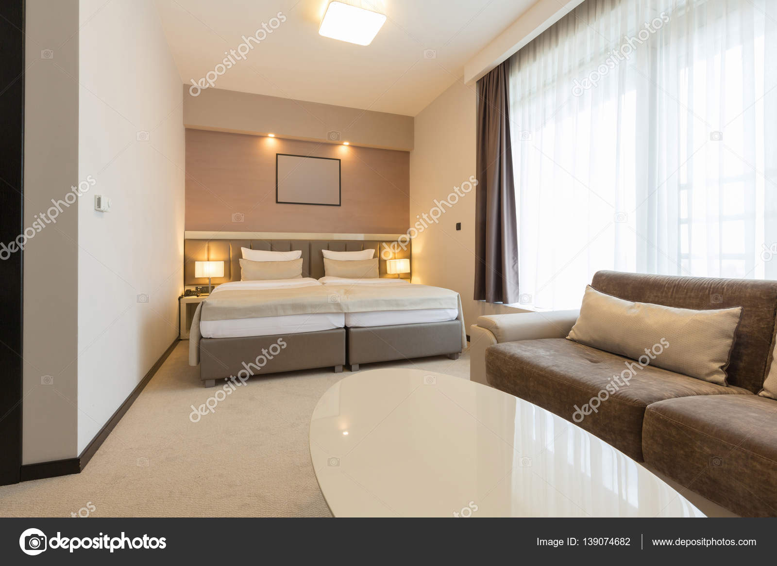Modern Spacious Hotel Room Stock Photo C Rilueda 139074682