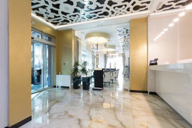 Modern otel resepsiyon masası ile Resepsiyon alanı