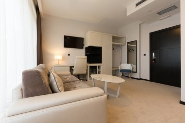 Modern otel odası iç mimarisi