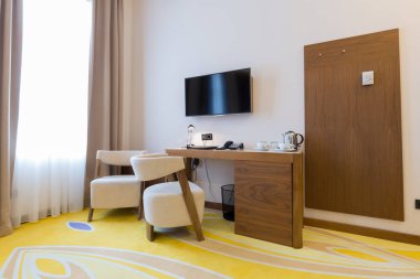 İç modern yeni otel odasının