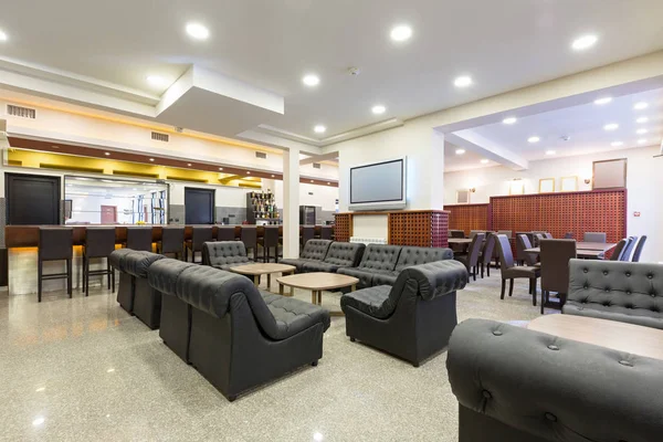 Interiér kavárny lobby hotelu — Stock fotografie