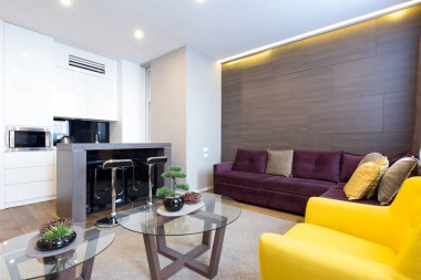 Modern mutfak ile bir otel daire iç