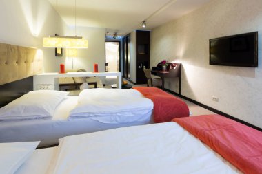 Otel dairede yatak odası iç