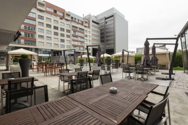 Terrace cafe,open air clipart