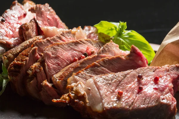 Meat chops served in hotel restaurant — Stock Photo, Image