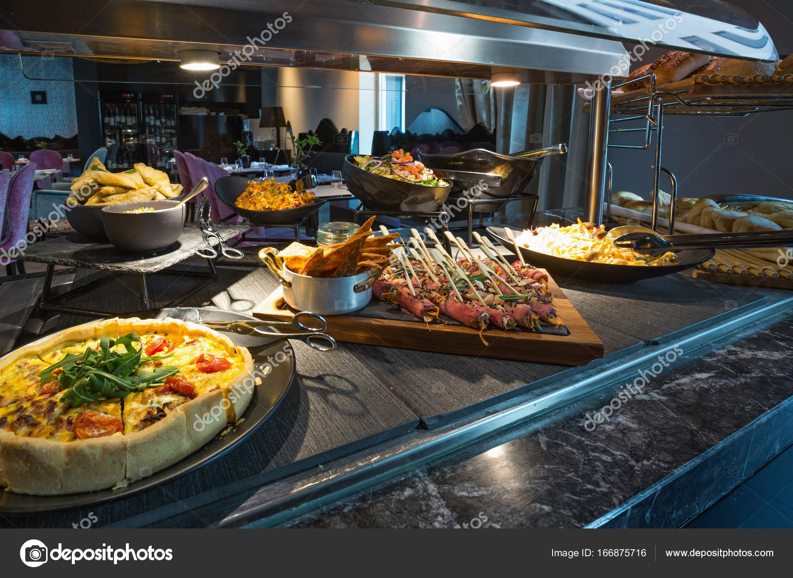 Buffet dinner in luxury hotel — Stock Photo © rilueda #166875716