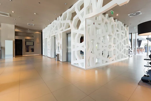 Hotel lobby with elevators — Stock Photo, Image