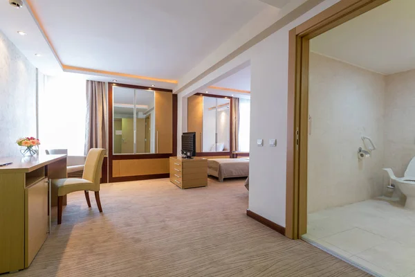 Interior of a hotel bedroom — Stock Photo, Image