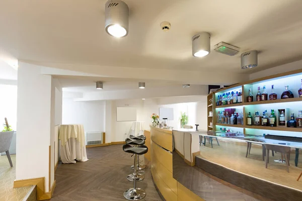 Hotel lobby cafe interior, counter — Stock Photo, Image