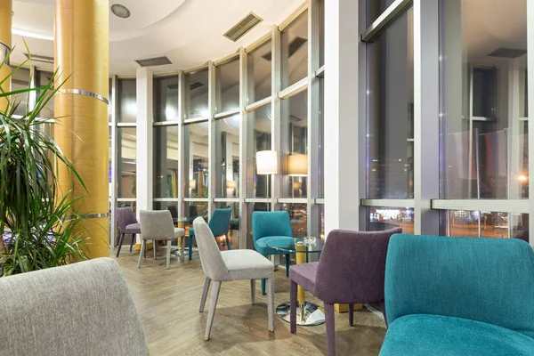 Hotellets lobby café interiör — Stockfoto