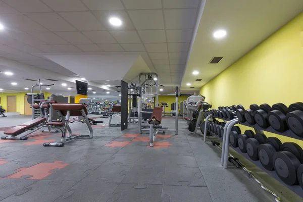 Interior of a gym with equipment — Stock Photo, Image