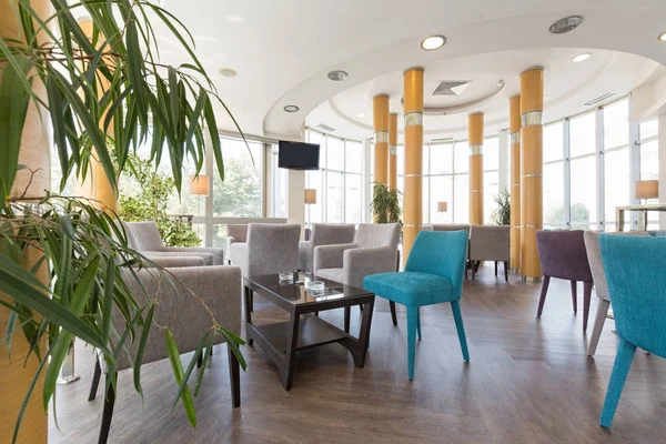 Hotellets lobby café interiör — Stockfoto