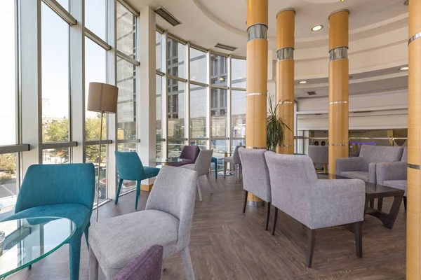Hotellets lobby café interiör — Stockfoto
