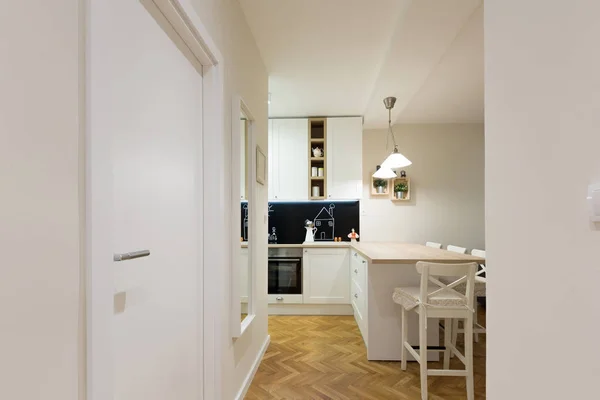 Modern öppen planlösning vardagsrum, Lägenhet — Stockfoto