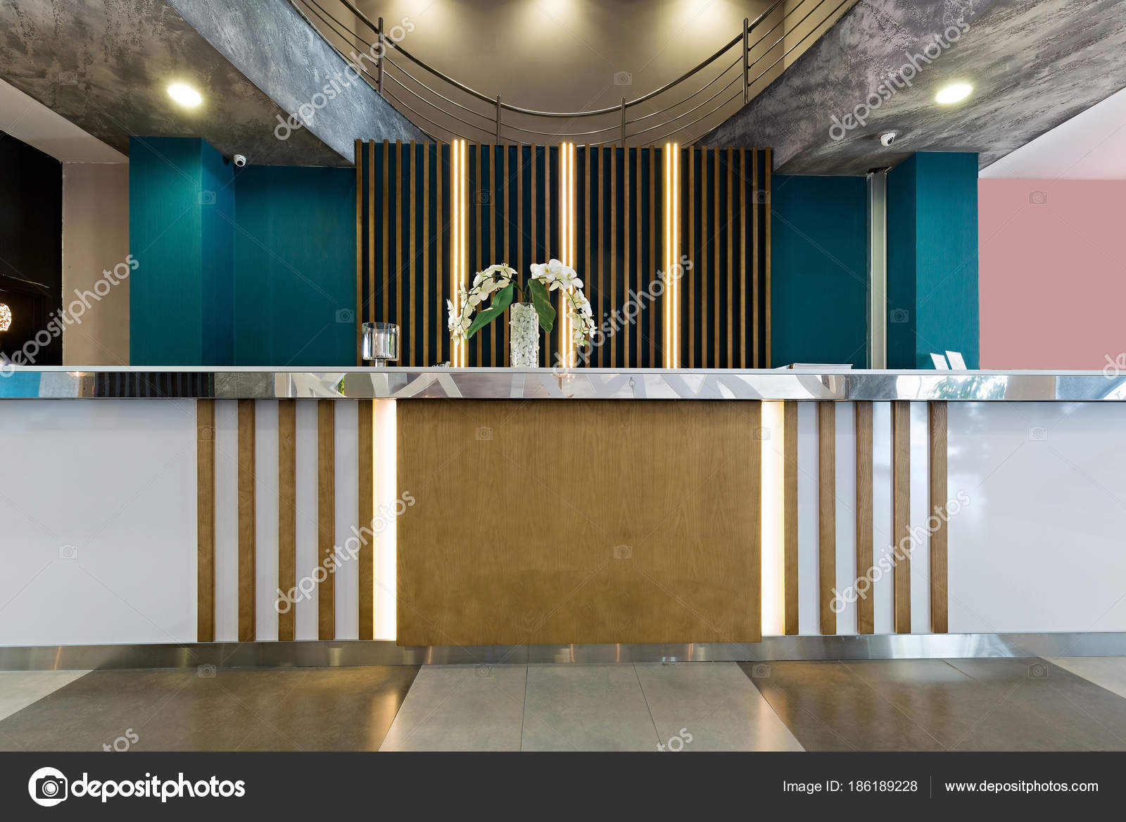 Hotel Reception Area Interior With Desk Stock Photo Hotel Reception Area Interior With Desk Stock Photo