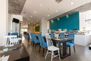 Otel Kahvaltı, açık büfe tablo, Restoran iç