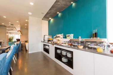 Otel Kahvaltı, açık büfe tablo, Restoran iç