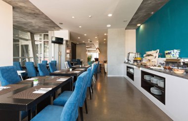 Otel Kahvaltı, açık büfe tablo, Restoran iç