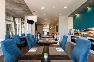 Otel Kahvaltı, açık büfe tablo, Restoran iç