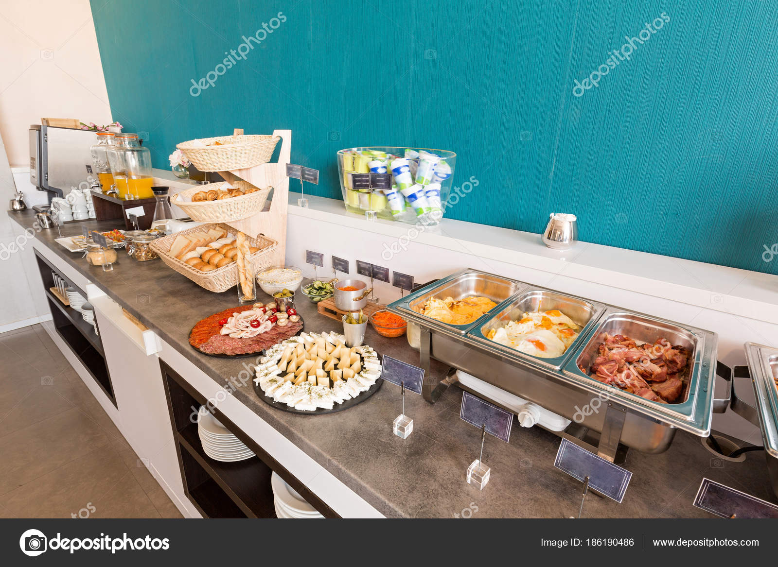 Characteristic Impressionism border Hotel breakfast, buffet table, restaurant interior Stock Photo by ©rilueda 186190486 Characteristic Impressionism border Hotel breakfast, buffet table, restaurant interior Stock Photo by ©rilueda 186190486