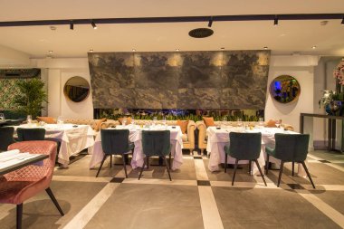 Akşam yeni bir lüks Restoran iç