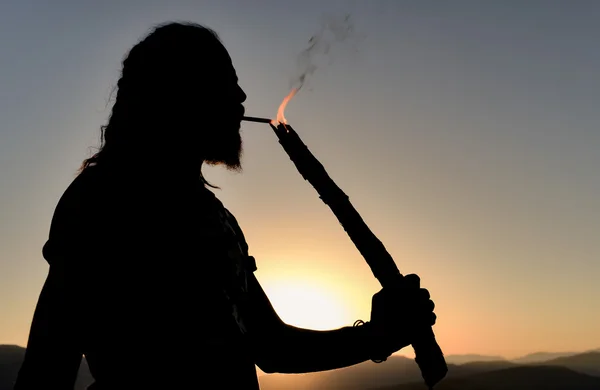 Smoke consumer & smoker — Stock Photo, Image