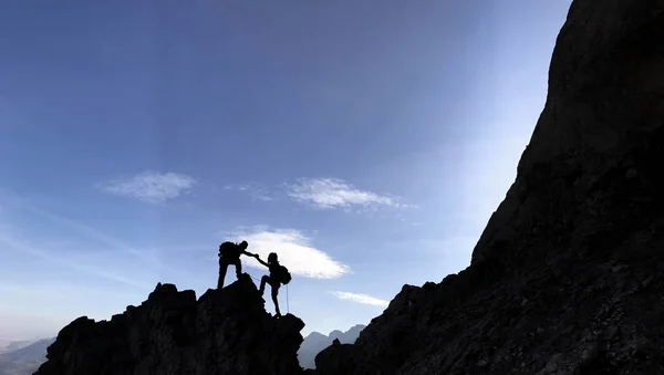 Arrampicata sportiva e alpinismo — Foto Stock