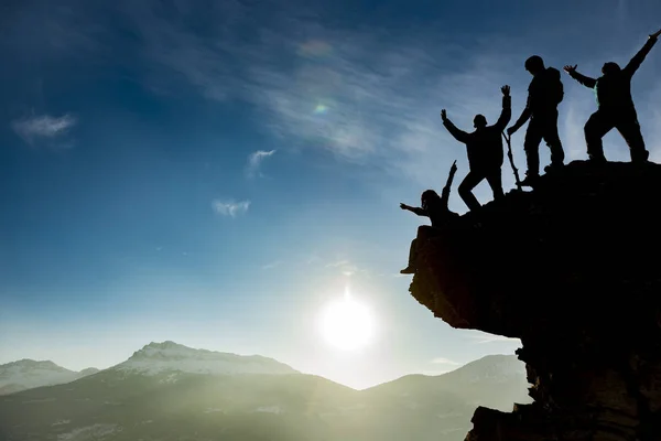 Successful climbing team — Stock Photo, Image