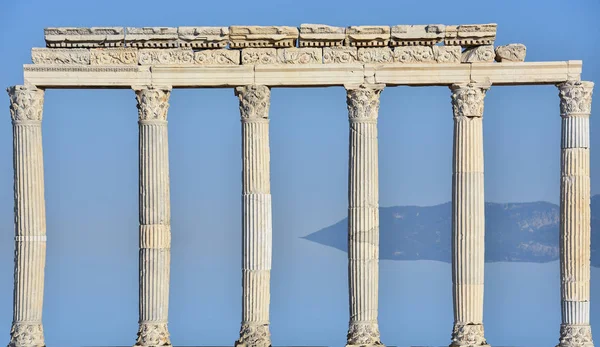 Columns in ruins & lycos — Stock Photo, Image