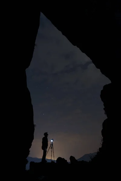 Nacht lange blootstelling fotografie — Stockfoto