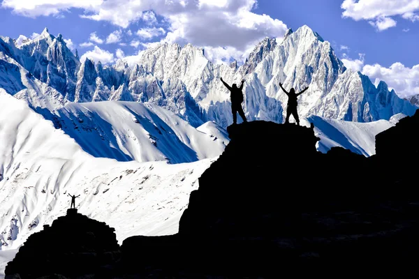 successful team in the majestic, challenging and summit mountains