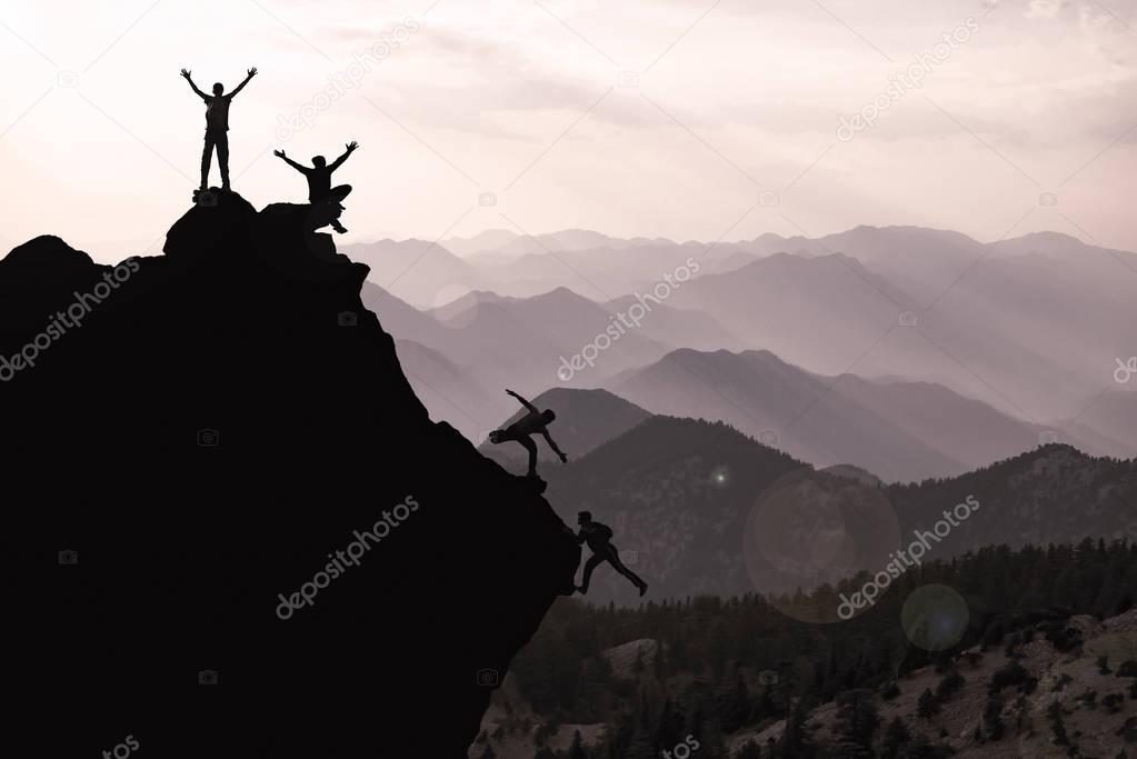struggle, work hard and achieve & climbing activities & mountaineering