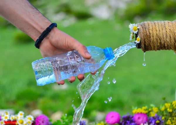 drink natural water and fill the bottle