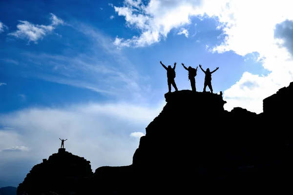 Pico Éxito Alegría Las Altas Montañas — Foto de Stock