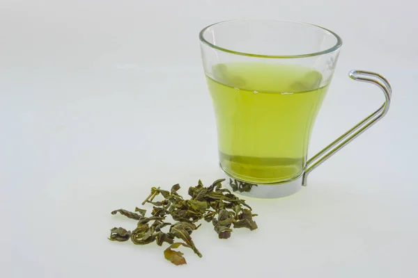 Chá Folha Verde Natural — Fotografia de Stock