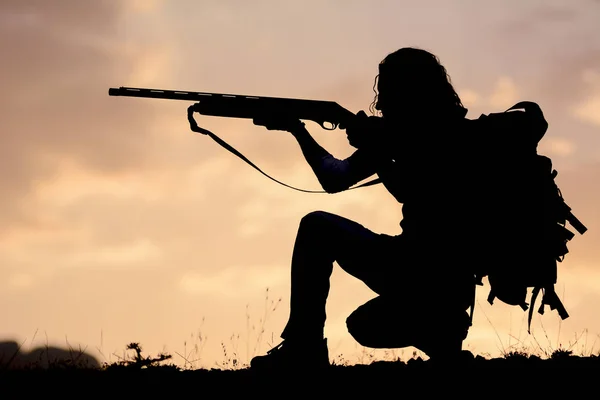 Soldado Alvo Tiro Posição — Fotografia de Stock