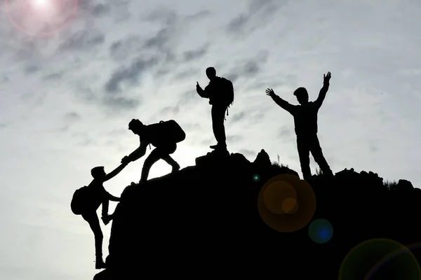 Trabalho Equipe Sucesso Com Unidade Cooperação — Fotografia de Stock