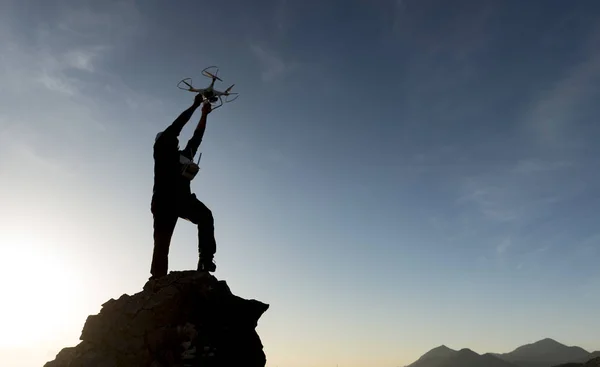 Preparaciones Vuelo Con Drones Regiones Riesgo —  Fotos de Stock