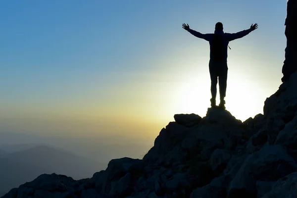 Picco e passione di destinazione, persone di successo — Foto Stock