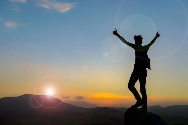 The determination and happiness of a determined and determined p — Stock Photo, Image