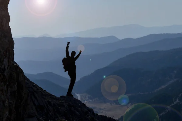 Prezentace pohledů ze summitu deníku šťastného a slaďoučkého — Stock fotografie