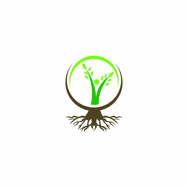 Коріння Дерева Векторний Логотип Ліцензійні Стокові Ілюстрації