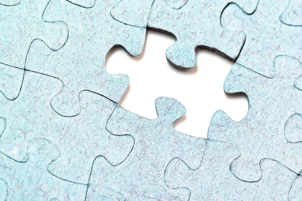 Missing puzzle piece. Business creativity, teamwork and solution concept. White background.