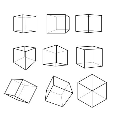 Küp inşaat vektör klip sanat set