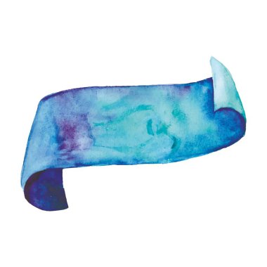 Suluboya mavi kurdele vektör küçük resim